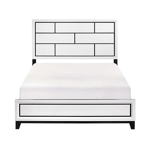 Davi Full Bed - White by Homelegance