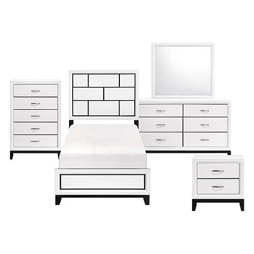 Davi 5pc Twin Bedroom Set  - White by Homelegance