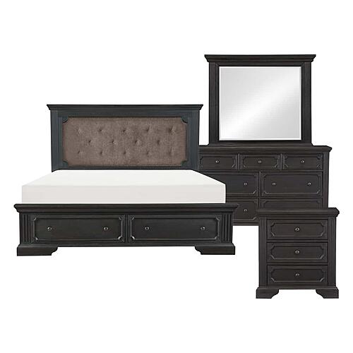 Bolingbrook 4pc Queen Bedroom Set  - Brown by Homelegance