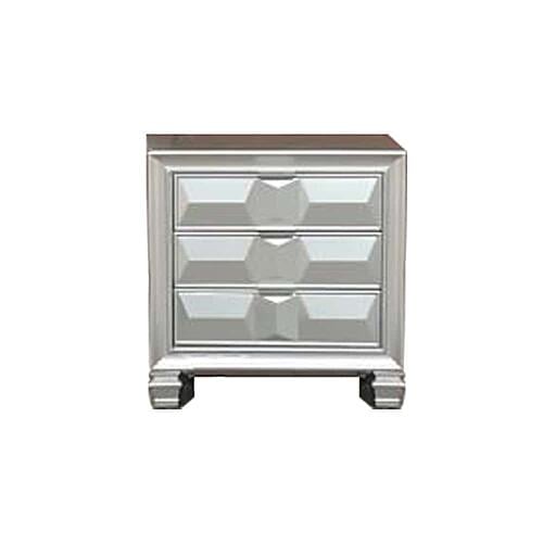 1671-4 Nightstand - Silver by Homelegance