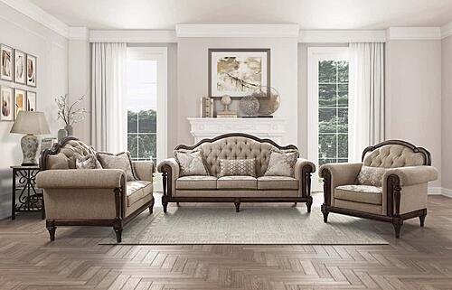 Heath Court Chair - Brown Oak by Homelegance