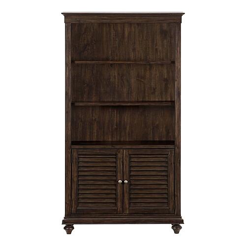 Cardano Bookcase - Driftwood Charcoal by Homelegance