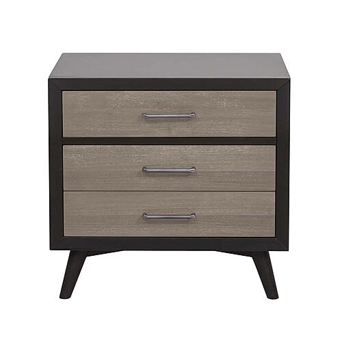 Raku Nightstand - Gray & Black by Homelegance