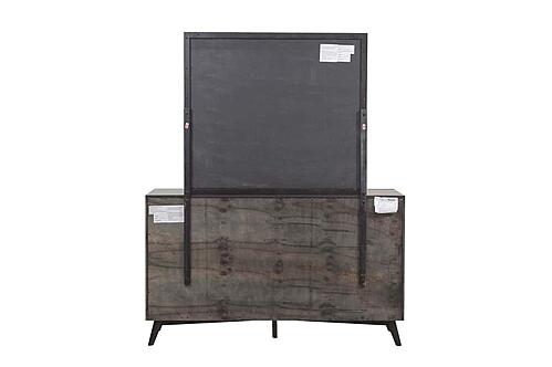 Raku Mirror - Gray & Black by Homelegance