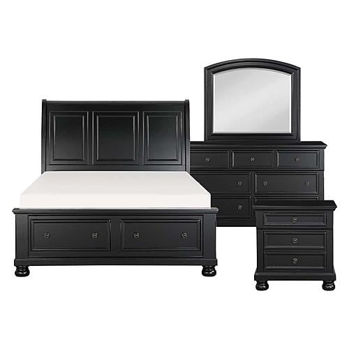 Laurelin 4pc Queen Bedroom Set - Black  by Homelegance