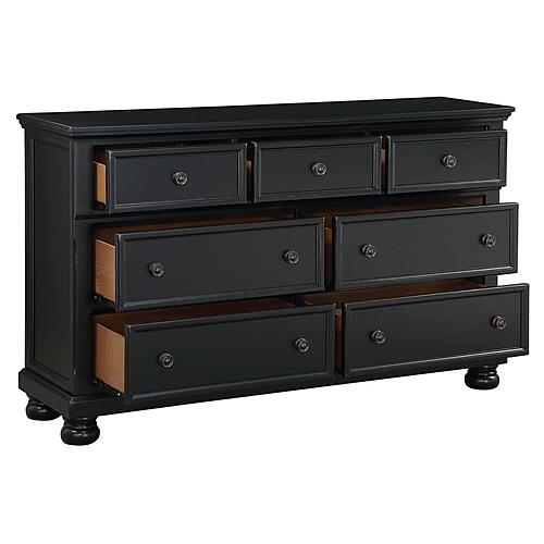 Laurelin Dresser, Hidden Drawer - Black  by Homelegance