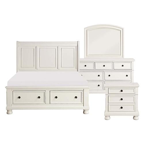Laurelin 4pc Queen Bedroom Set - White by Homelegance