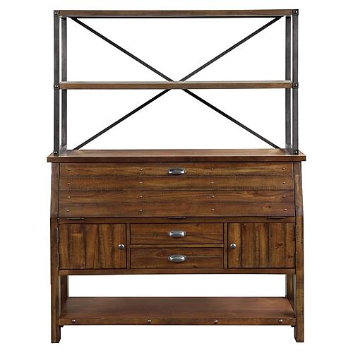 Holverson Baker‚Äôs Rack - Rustic Brown & Gunmetal by Homelegance
