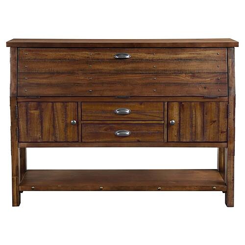 Holverson Buffet/Server - Rustic Brown & Gunmetal by Homelegance