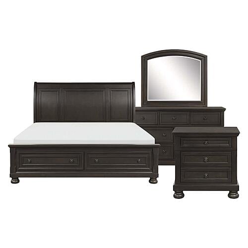 Begonia 4pc Queen Bedroom Set  - Grayish Brown by Homelegance