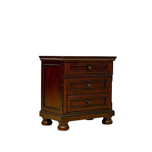 Begonia Nightstand w/Hidden Drawer - Cherry Brown by Homelegance