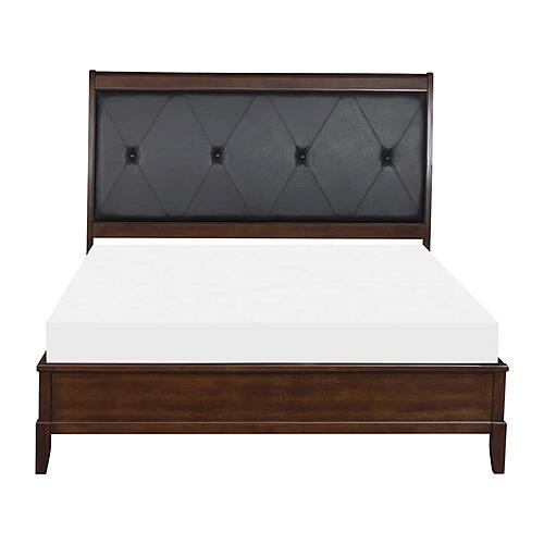 Cotterill Queen Bed - Dark Cherry  & Black by Homelegance