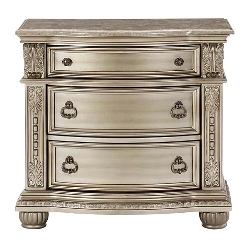 Cavalier Nightstand - Silver by Homelegance