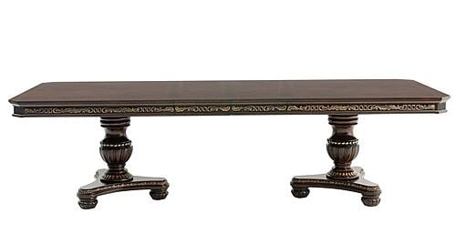 Russian Hill Double Pedestal Dining Table - Cherry by Homelegance