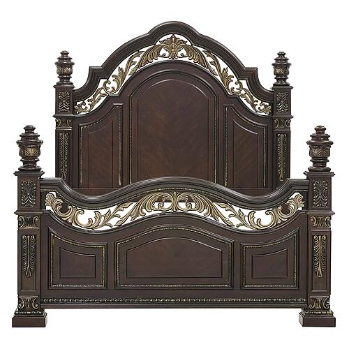 Catalonia Queen Bed - Dark Cherry by Homelegance