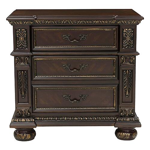 Catalonia Nightstand - Dark Cherry by Homelegance