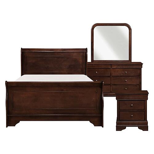 Abbeville 4pc Queen Bedroom Set  - Dark Cherry by Homelegance