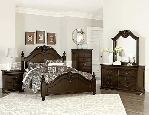 Mont Belvieu Nightstand w/Hidden Drawer - Dark Cherry by Homelegance