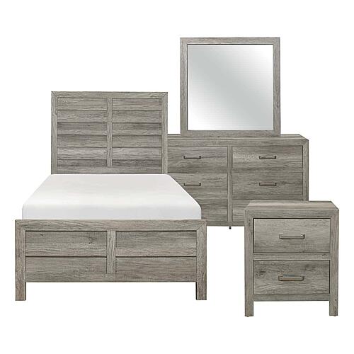 Mandan 4Pc Twin Bedroom Set  - Weathered Gray by Homelegance