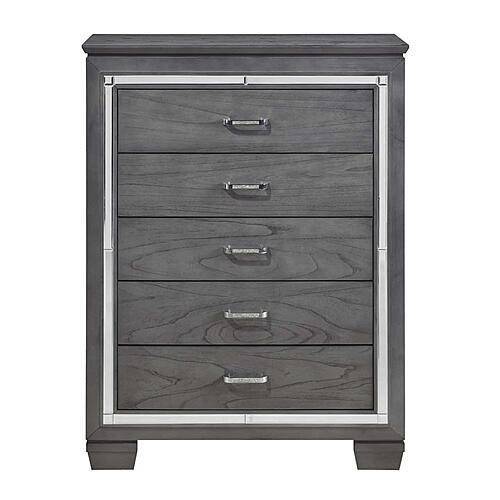 Allura Chest, LED Lighting - Gray  by Homelegance