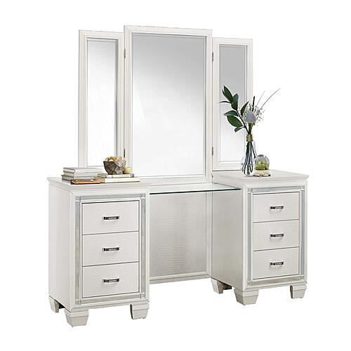Allura Vanity Dresser w/Mirror - White by Homelegance