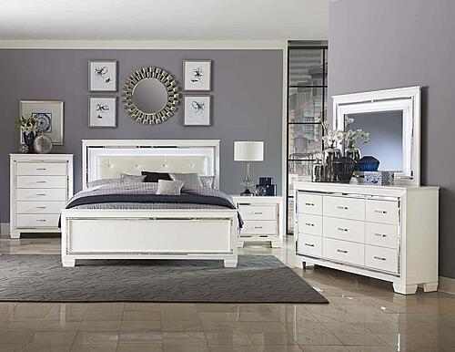 Allura Mirror, LED Lighting - White by Homelegance