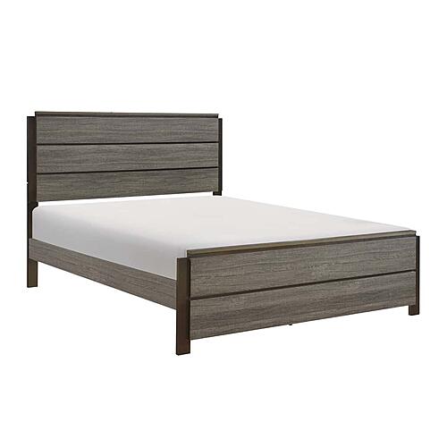 Vestavia Full Bed - Antique Gray & Dark Brown by Homelegance