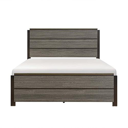 Vestavia California King Bed - Antique Gray & Dark Brown by Homelegance