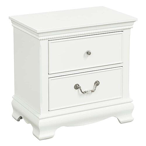 Lucida Nightstand - White  by Homelegance