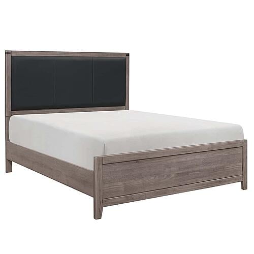 Woodrow Queen Bed - Brownish Gray & Black by Homelegance