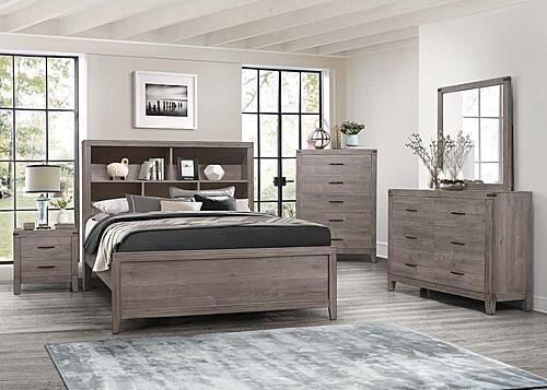 Woodrow Queen Platform Bed - Brownish Gray by Homelegance