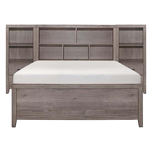 Woodrow 3pc Set Full Wall Bed - Brownish Gray by Homelegance