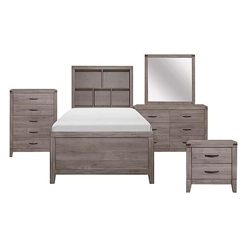 Woodrow 5pc Twin Bedroom Set  - Brownish Gray by Homelegance