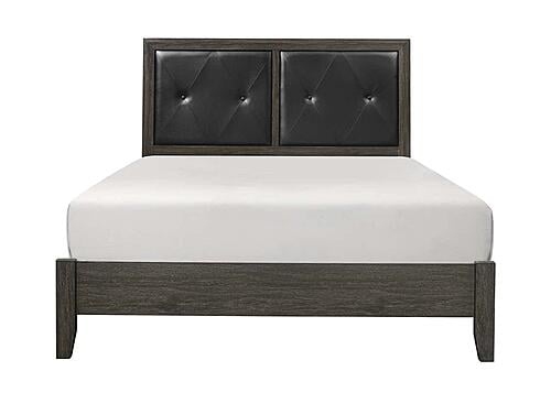 Edina Eastern King Bed - Dark Gray & Black by Homelegance
