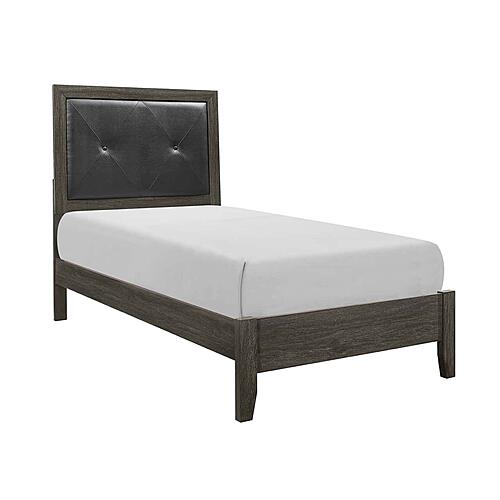 Edina Twin Bed - Dark Gray & Black by Homelegance