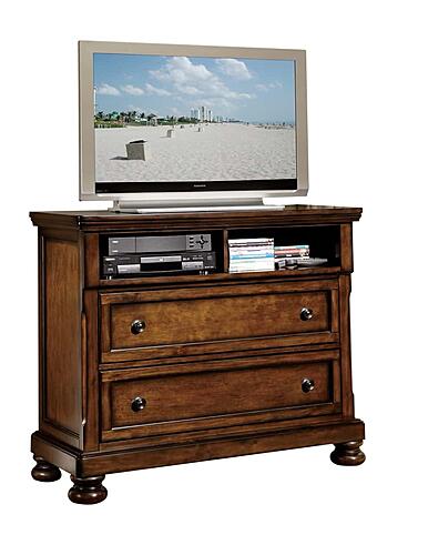 Cumberland TV Chest - Brown Cherry by Homelegance