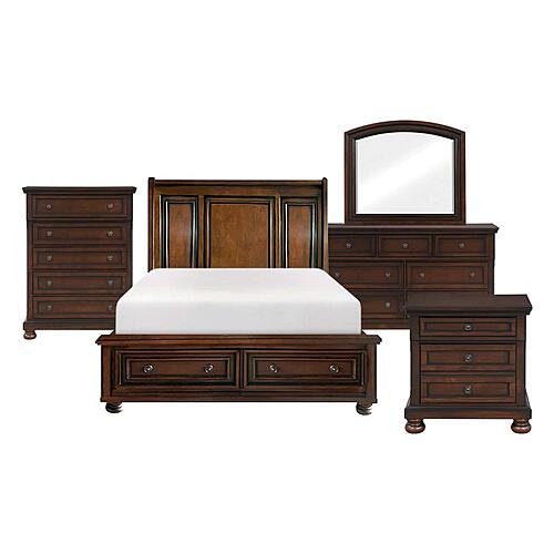 Cumberland 5pc Queen Bedroom Set  - Brown Cherry by Homelegance