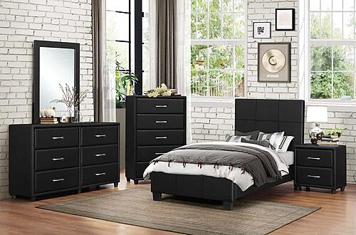 Lorenzi Mirror - Black by Homelegance
