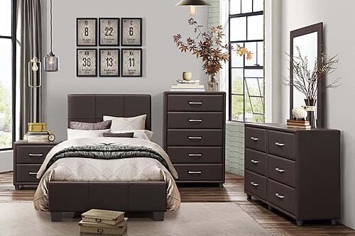 Lorenzi Dresser - Dark Brown by Homelegance