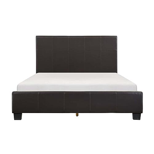 Lorenzi California King Platform Bed - Dark Brown by Homelegance