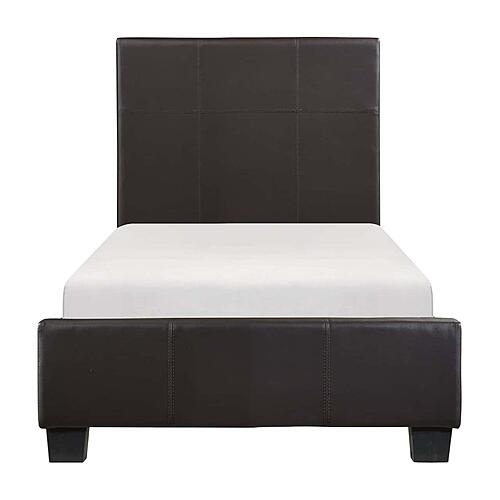 Lorenzi Twin Platform Bed - Dark Brown by Homelegance
