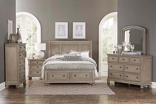 Bethel Dresser, Hidden Drawer - Brushed Gray by Homelegance