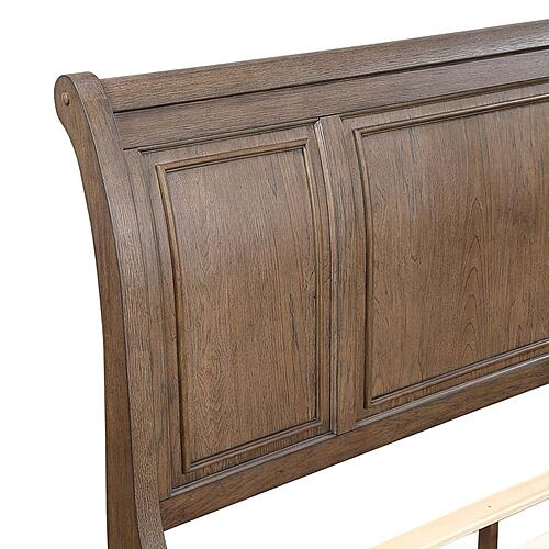 Bethel Eastern King Platform Bed w/Footboard Storage - Antique Brown by Homelegance