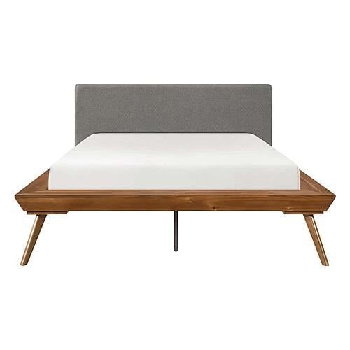 Wrenn Queen Platform Bed - Chestnut & Dark Gray by Homelegance