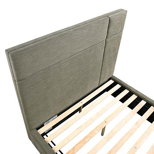 Paola Full Platform Bed - Forest Green by Homelegance