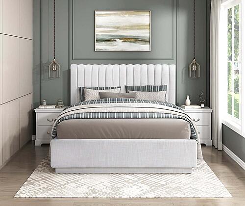 Mulvane Full Platform Bed - Natural by Homelegance