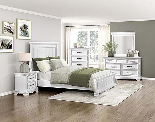 York Queen Bed - White by Homelegance