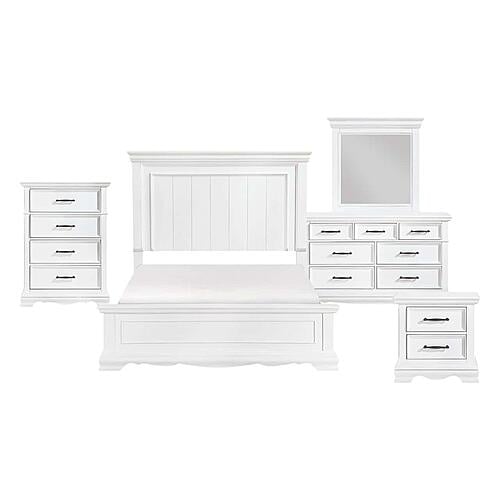 York 5pc Queen Bedroom Set  - White by Homelegance