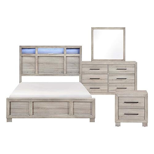 Everett 4pc Queen Bedroom Set  - Gray  by Homelegance