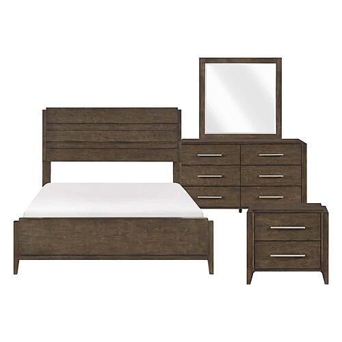 Emmett 4pc Queen Bedroom Set  - Dark Walnut by Homelegance